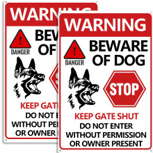Beware of Dog Sign Warning Tin Signs Beware of Dog Signs for Fence Keep Gate Shut 7.9'' x 11.8'' Beware of the Dogs Sign Outdoor Gate Rust Weatherpro
