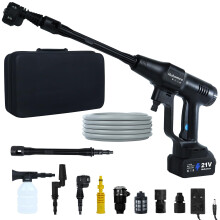 Huhomco Cordless Pressure Washer Brushless, 200Bar Battery Power Washer Portable with Battery and Charger, No Hose Needed Battery Operated for Car Cl