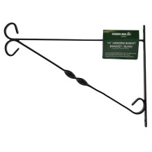 Green Jem 14-Inch Hanging Basket Bracket - Black