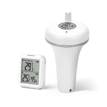 Inkbird Wireless Floating Pool Thermometer, IBS-P01R Water Temperature Thermometer with Indoor Monitor for Swimming Pools, Hot Tubs, Spas, Bath