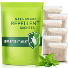 Mouse & Rat Repellent with Peppermint Oil - Natural Mice Repellent Indoor/Outdoor, Effective Rodent Repellent for House, Kitchen, Warehouse, Garden,