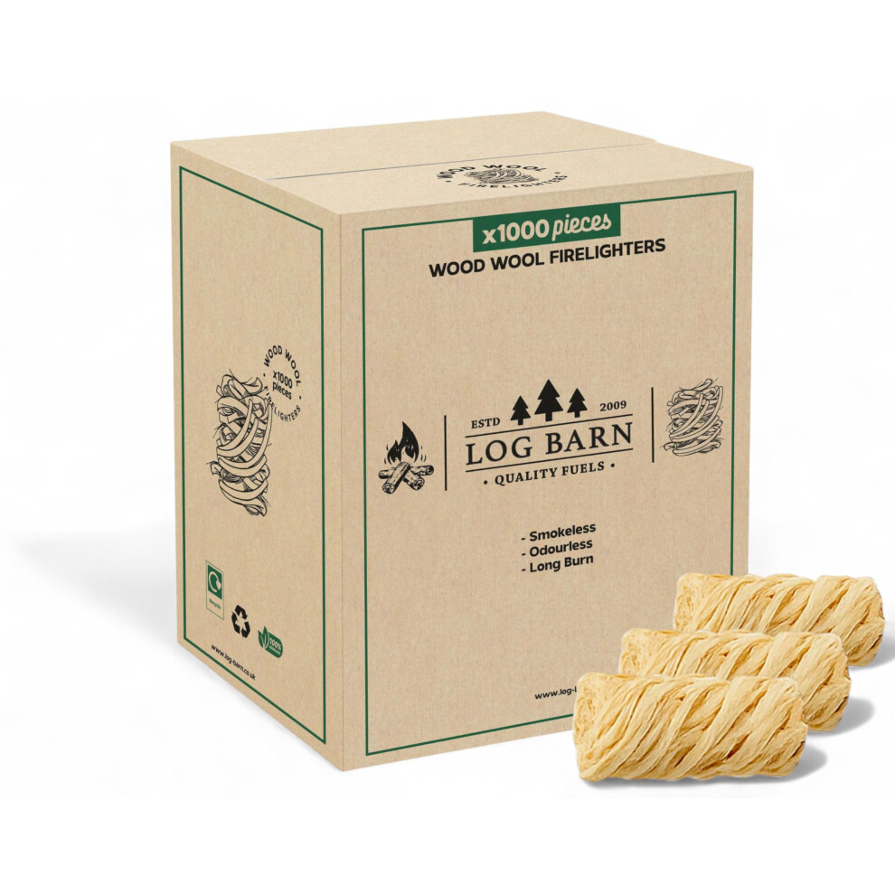 Photos - Other Hand Tools Log Barn Natural Firelighters  - Wood Burner, Pizza Oven & BBQ Fire Starters(Box of 1000)
