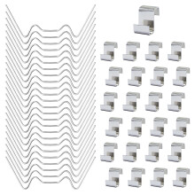 100pcs Greenhouse Glass Clips Z and W Clips for Greenhouse Glass Panes, W Spring Clips Greenhouse Clips for Glass, Greenhouse Glazing Clips Window Cl