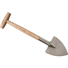 Kent & Stowe Stainless Steel Perennial Spade, Pointed Head Garden Spade for Easy Slicing Through Roots, All Year Round Garden Tools Made from Stainle