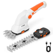 LIGO Cordless Grass Shear and Shrub Trimmer 2-in-1, 7.2V Electric Lawn Edger & Hedge Clipper, Lightweight Handheld with Rechargeable Battery, Ergonom
