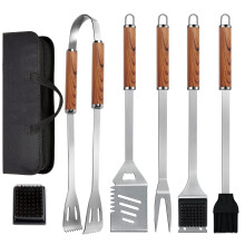 KALAHOL 7-in-1 BBQ Tools Set Extra Thick Stainless Steel Grill Tool Set with Storage Bag, Premium Complete Outdoor BBQ Utensils Set Professional Barb