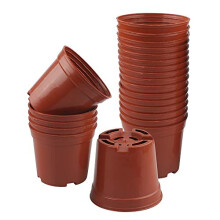 KINGLAKE 50Pcs 7.2cm Seed Starter Pots, Small Plastic Nursery Plant Pots with Drainage Holes, Sturdy Flower Pots for Potting Seedling, Cuttings, Succ