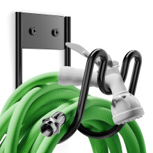 Josmimic Garden Hose Holder - Metal Hose Pipe Holder - Hose Hanger Wall Mounted for 100ft Water Hose Extension Cords Vacuum Hose