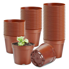 Jordbrux 10.7cm 20pcs Nursery Pots for Seedlings - Plastic Seedling Pot/Seed Starting Pot/Flower Pots/Germination Pots for Seedling, Cuttings, Transp
