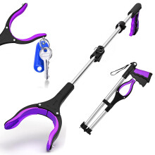 KY-Tech Litter Picker Grabber Stick, 32inch Litter Picker for Adults, Foldable Grabber Reacher Tool with Magnetic, Helping Hand Grabbers for Disabled