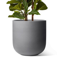 LE TAUCI 30 cm Plant Pot, Ceramic Pots for Plants with Drainage Holes and Rubber Plug, Plant Pots Indoor Outdoor for Home Garden Patio Office, Cylind