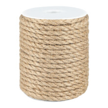 KINGLAKE 8mm Hemp Rope Cord 20m Garden Jute Rope String Thick Craft Twine For Wrapping, Home Decoration, Gardening Bundling