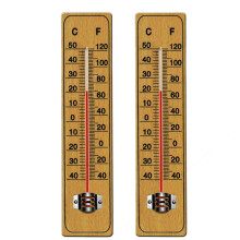 2 Traditional Wooden Room Thermometer to Measure Room Temperature - Can be used Indoor or Outdoor and is Ideal for Home, Office, Garden, Greenhouse o