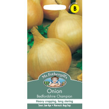 Mr Fothergills Seeds Ltd 19974 Vegetable Seeds, Onion Bedfordshire Champion, Brown,Yellow