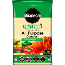 Miracle-Gro PEAT FREE Premium All Purpose Compost with Organic Plant Food, 40 Litres