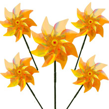 Reflective Bird Scarer Windmill,Repellent Windmills Scare Birds pigeons deterrent,Colorful Rainbow Pinwheel wind spinners for protection of garden cr