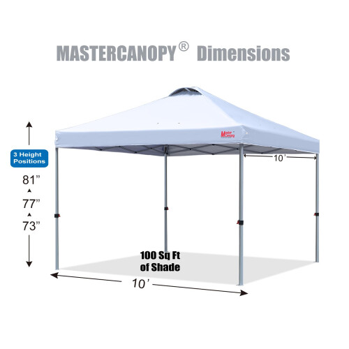 MASTERCANOPY Durable Ez Pop-up Gazebo Tent with Roller Bag (3x3M,White) 1