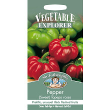 Mr Fothergill?s Seeds Ltd 15421 Vegetable Seeds, Pepper (Sweet) Topepo Rosso F1