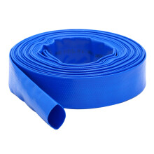 25m x 25mm (1 Inch) Diameter Layflat Discharge Pond Hose Pipe Lay Flat Submersible Pump Water Pump Hose, Blued Duty Pipe for Filling and draining of