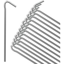 Artificial Grass Turf U Pins Galvanised Metal Pegs Staples Weed Garden Bevelled (Tent pegs, 20, Pegs)