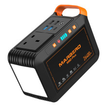MARBERO Portable Power Station 98Wh Lithium Battery Backup Power Bank with AC Outlet 120W Max Solar Generator with LED USB DC Outputs for Camping Eme