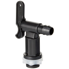 Merriway BH05557 Water Butt Rain Water Collection Barrel Tap with Nut, Black Plastic Push-Fit , White