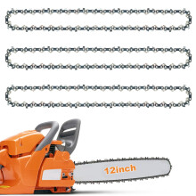 3-Pack Chainsaw Chain for 12 Inch (30cm) Bar, 45 Drive Links, 3/8" LP 0.043" (1.1mm) Gauge, 65 Manganese Steel Replacement Chain Compatible with Ryob
