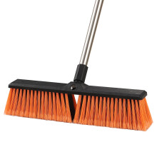 Mitclear 18IN Garden Broom Outdoor Heavy Duty with Long Handle(64IN), Hard Yard Sweeping Brush with Stiff Bristle, Patio Large Brooms Outside, Indust