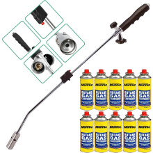 Munnie Gas-Powered Weed Burner with Auto Ignition | Weed Killer Weed Burner | Adjustable Flame | Eco-Friendly Compatibility with Butane Gas Canister
