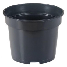 Muddy Hands Black Plastic Plant Pots Small Large Outdoor Garden Round Flower Herb Planters (Made from 100% Recycled Plastic) (20, 7.5 Litre)
