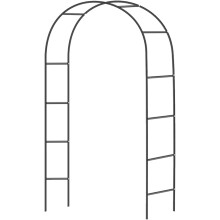 MAXLAND Garden Arch 2.4M | Heavy Duty Metal Garden Arch | Green Garden Frame Arch for Climbing Plants | Arch for Outdoor, Backyard, Lawn, Patio, Cou