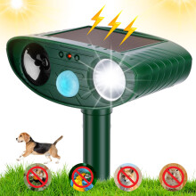 Marstey Ultrasonic Cat Repeller, 30FT Ultrasonic Solar Animal Repellent with Motion Sensor, IPX4 Waterproof Pest Repellent for Garden Yard Squirrels