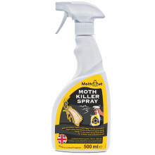 MothOut Clothes & Carpet Moth Killer Spray 500ml, Kills Moths all Species, Adults, Larvae & Pupae, Non-Staining, Low Odour - Moth Repellent for Carpe