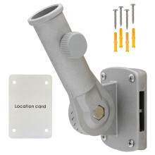 NQ Flag Pole Holder for 2.5cm (1 Inch) Diameter Flagpoles, Aluminum Flag Pole Bracket for Outside House, Multi-Position Adjustable Flag Pole Mounting