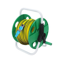 M.J COMFY-LIFE 45M Portable Garden Hose Reel – Heavy Duty Manual Metal Hose Reel Without Hose, Lightweight for Outdoor Garden Watering