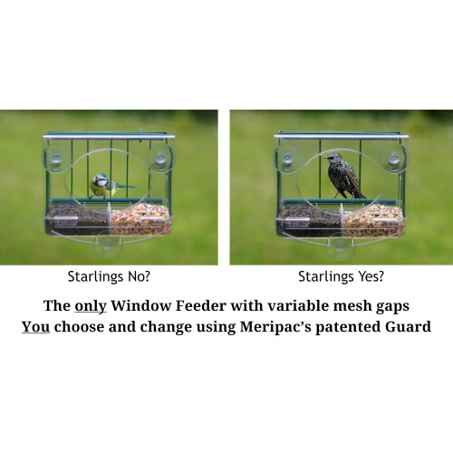Meripac PIGEON-PROOF Window Feeder with Large Capacity Seed Tray 1