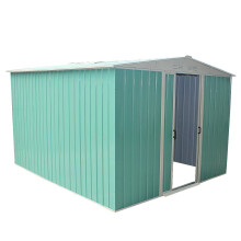 Panana Metal Garden Shed Storage Sheds Heavy Duty Outdoor FREE Base Foundation Green/Grey Color (TK10X8)