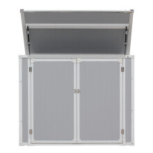 Panana Plastic Garden Storage Shed Outdoor Storage Includes Plastic Floor, Strong Structure House Tool Shed (4.56x2.3FT)