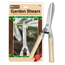 My Garden Hedge Shears - Garden Shear with Non-Slip Wooden Handle & Sharp Carbon Steel Blades - Gardens Shears for Trimming, Pruning & Shaping Bushes