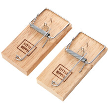 Pest-Stop Little Nipper Mouse Trap | Wooden Traps for Indoors | Durable Reusable Snap Traps | Mice Trap for Rodent Control - Mousetraps for Home and