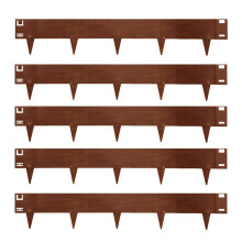 Nicoman 5M Corten Lawn Edging Border,Pre-Rusted Galvanised Steel Garden Border Edging, Easy to install Flexible Grass Landscaping Pathway Edge Strip