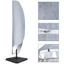 OKPOW Garden Parasol Covers Waterproof,Fit for 2.5m-4m Patio Large Cantilever Overhanging Parasol,Durable Windproof,Rip Proof Outdoor Banana Umbrella