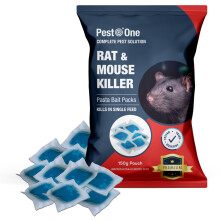 Rat Poison Rat Bait & Mouse Poison Pasta Bait - Strongest Maximum Strength Rodent Killer - Fast Acting, All Weather, Single Feed Bait Sachets (15 x 1