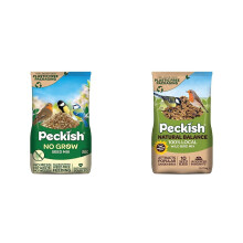 Peckish 60051273 No Grow Seed Mix for Wild Birds, 12.75 kg, Green & 60051209 Natural Balance Seed Mix for Wild Birds, 12.75 kg, Gold