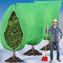 3PCS Plant Fleece Frost Protection -120 x 180cm 80gms With Zip Drawstring,Winter Garden Cloth Blanket Jacket Horticultural Bags Plant Covers for Outd