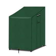 PATIO Garden Chair Cover with Air Vent, 600D Oxford Fabric Waterproof Outdoor stacking Chair Cover 68x96x110/150cm (Green)