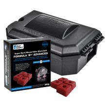 Pest Expert Rat/Mouse Killer Poison Bait Blocks (300g - 15 Blocks) Single Feed Fast-Acting Rat Poisoning Super Strength for Indoor/Outdoor Use & Heav