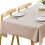 Plenmor Table Cloth Wipeable Tablecloth PVC Plastic Wipe Clean Waterproof Rectangular Table Cover Protector for Kitchen Picnic Outdoor Indoor (Beige, 1