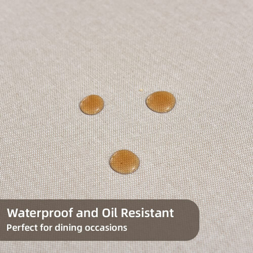 Plenmor Table Cloth Wipeable Tablecloth PVC Plastic Wipe Clean Waterproof Rectangular Table Cover Protector for Kitchen Picnic Outdoor Indoor (Beige, 1