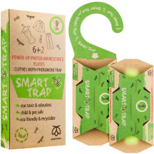 Pestmatic Smart Moth Trap, 8 Clothes Moth Monitoring Traps for Wardrobe, 6+2 Anti Moth Pheromone Trap + Power-Up lighting Plates, Sticky Traps, Alter